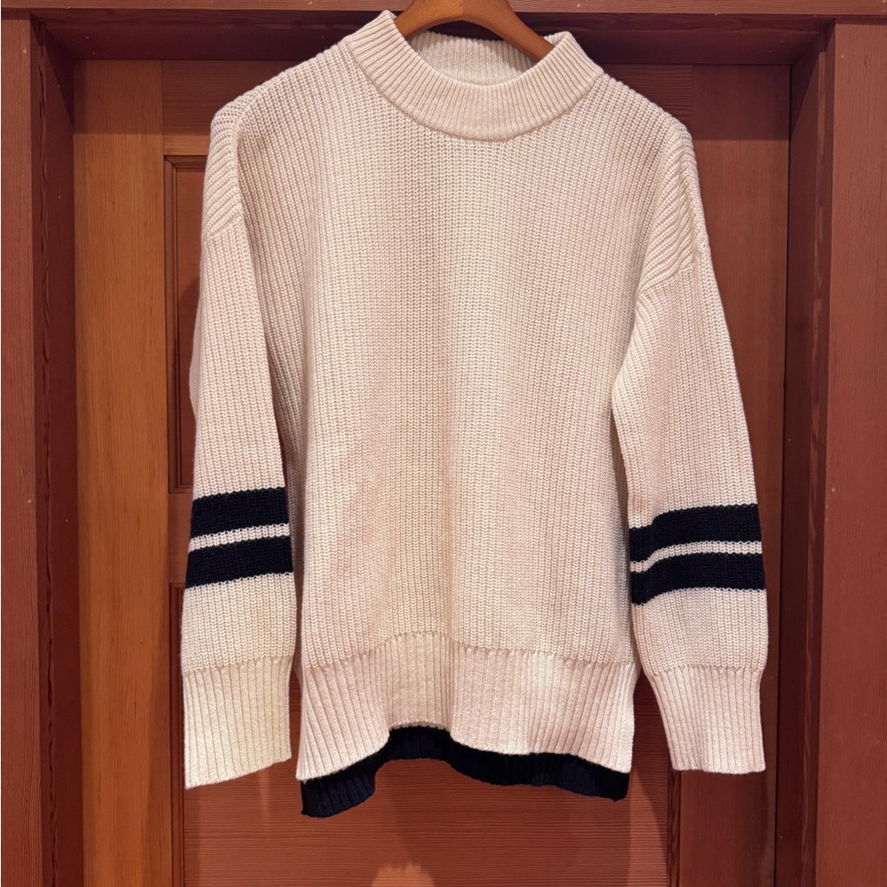 La Ligne 100% Cashmere Collegiate Sweater, NWOT, S